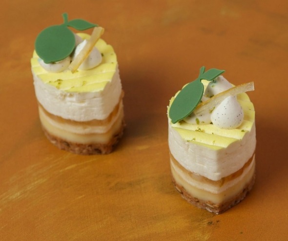 Infiniment Citron individuel, pâtisserie au citron de la Maison Alban Guilmet à Caen.