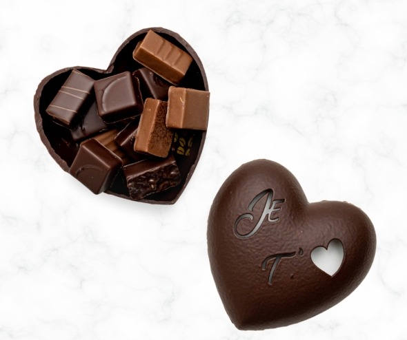 Bonbonnière coeur en chocolat
