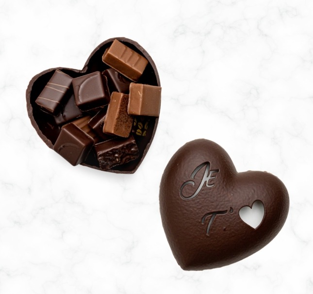 Bonbonnière coeur en chocolat