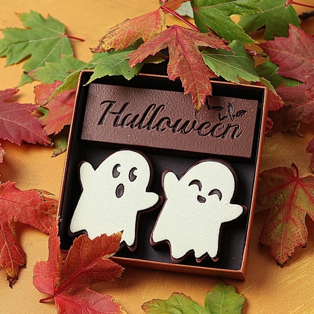 Laissez-vous tenter par nos bouchées d’Halloween… de quoi faire frissonner les papilles ✨ Avec le fondant de la guimauve qui rencontre l’intensité du chocolat et les notes délicatement torréfiées de l’amande. De petites créations pleines de douceur, à savourer sans modération ! 👻  #AlbanGuilmet #Chocolat #Caen #Halloween